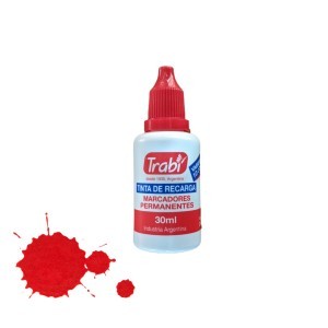 TINTA DE SELLO TRABI 30 ml ROJO TR3432